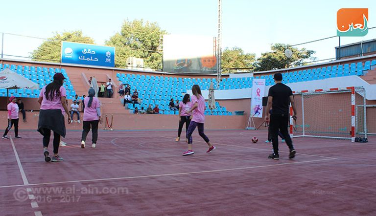 فريق الفنانات والإعلاميات في مباراة كرة القدم لمؤسسة بهية