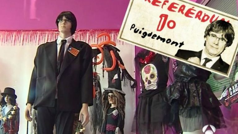 زي تنكري على هيئة رئيس كتالونيا