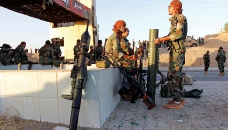 عناصر من قوات البشمركة الكردية شمال كركوك