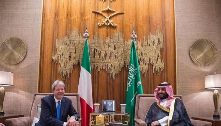 ولي العهد السعودي ورئيس الوزراء الإيطالي