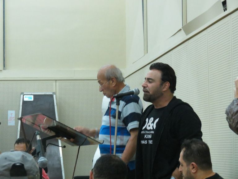 عاصي الحلاني خلال بروفة الحفل