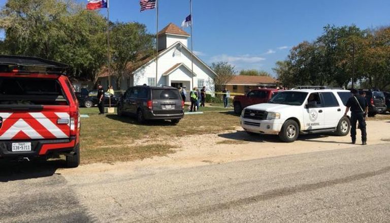 صورة تداولتها وسائل إعلام أمريكية للكنيسة التي تعرضت للهجوم