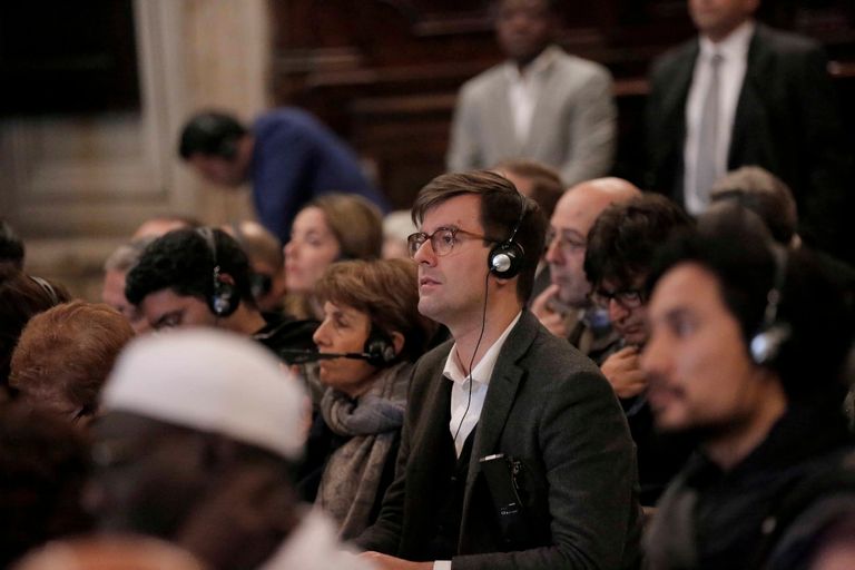 شيخ الأزهر الدكتور أحمد الطيب خلال كلمته بروما