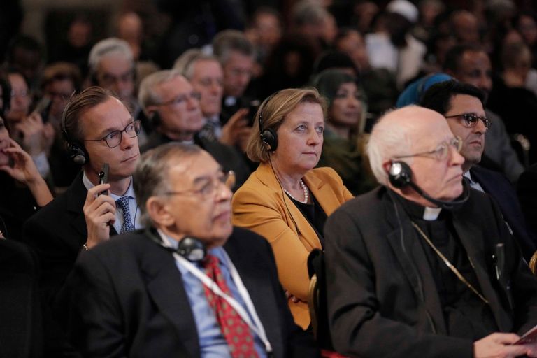 شيخ الأزهر الدكتور أحمد الطيب خلال كلمته بروما