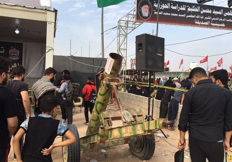 أسلحة بدائية في معرض مليشيا الحشد الشعبي