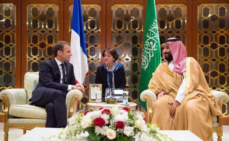 الأمير محمد بن سلمان والرئيس الفرنسي