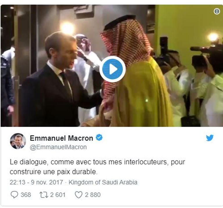 الأمير محمد بن سلمان والرئيس الفرنسي