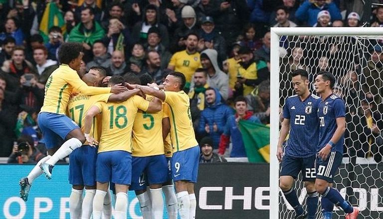 البرازيل تتقدم بثلاثية على اليابان