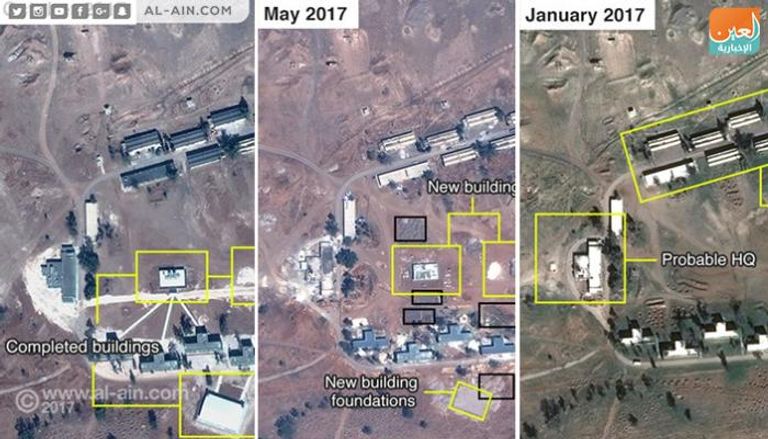 صور الأقمار الصناعية تكشف عن قاعدة عسكرية إيرانية جنوب دمشق