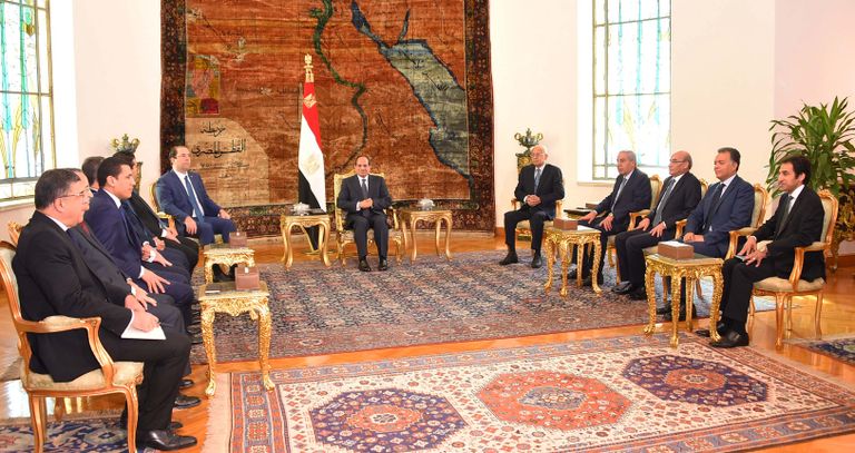 لقاء الرئيس المصري عبدالفتاح السيسي ورئيس الحكومة التونسية يوسف الشاهد