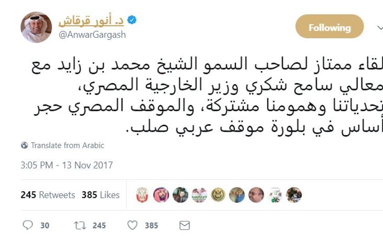 استقبال الشيخ محمد بن زايد والشيخ عبدالله بن زايد لوزير الخارجية المصري