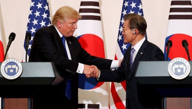 الرئيس الأمريكي دونالد ترامب يلقي خطابا أمام برلمان كوريا الجنوبية