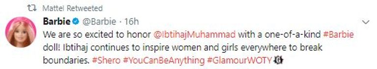 أول دمية باربي محجبة 