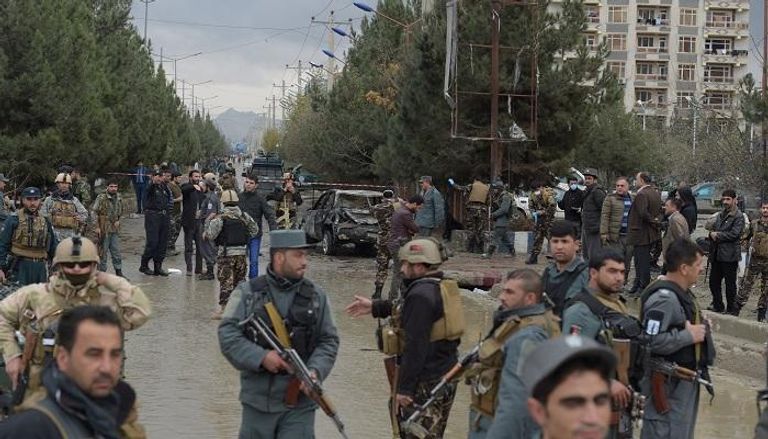 موقع التفجير الانتحاري في كابول