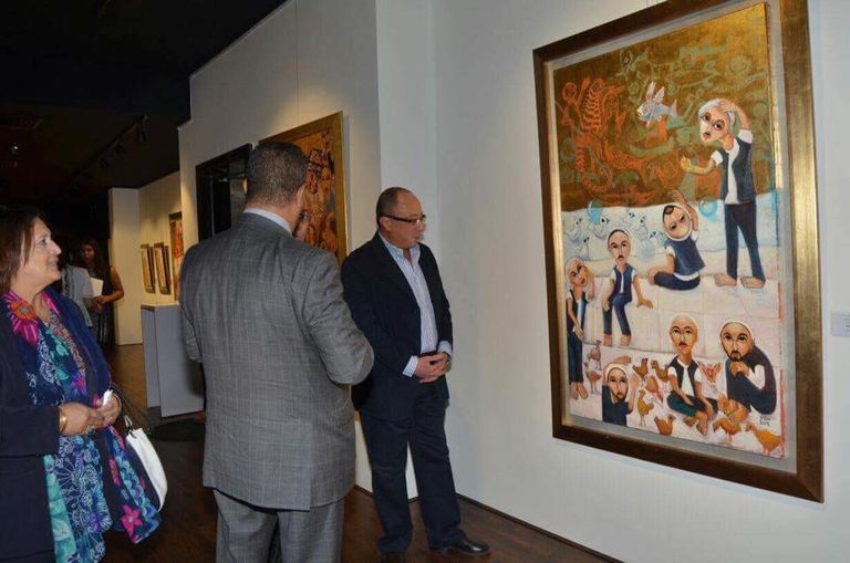 من لوحات معرض الفنان المصري جرجس لطفي