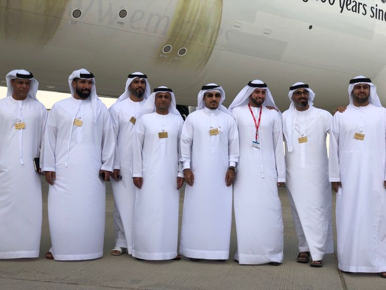 جانب من زيارة اللواء الشيخ خالد بن محمد بن زايد آل نهيان