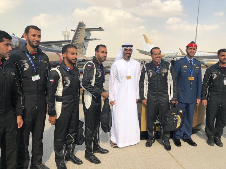 جانب من زيارة اللواء الشيخ خالد بن محمد بن زايد آل نهيان