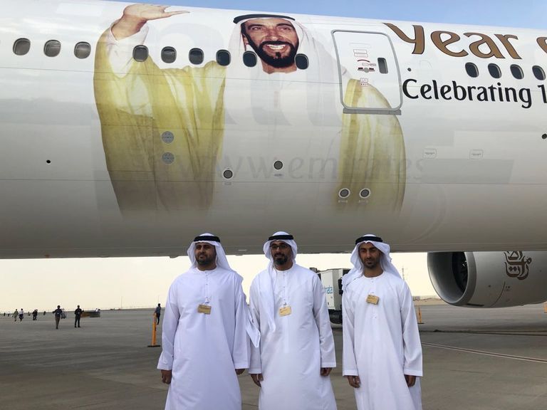 جانب من زيارة اللواء الشيخ خالد بن محمد بن زايد آل نهيان