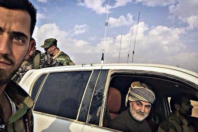 سليماني في البوكمال احتفاءً بالسيطرة عليها