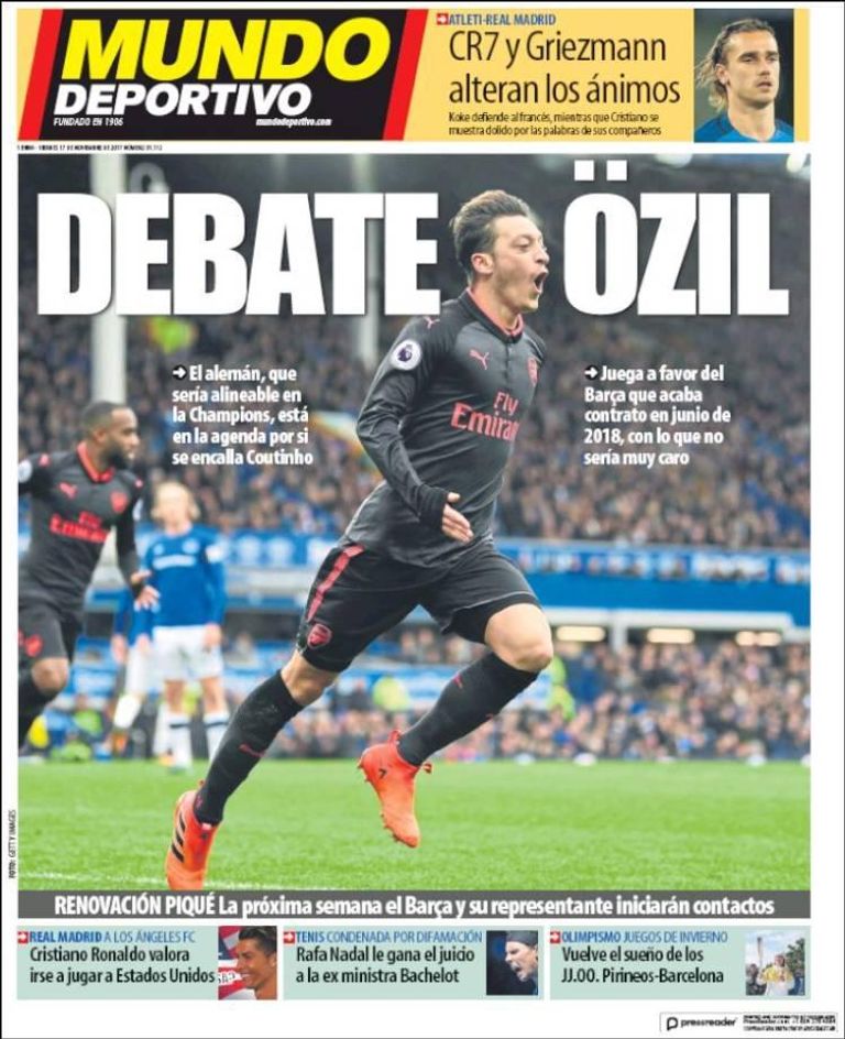 مسعود أوزيل لاعب أرسنال