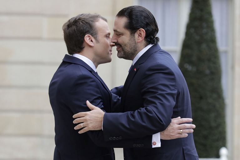 الرئيس الفرنسي يستقبل الحريري بالإليزيه