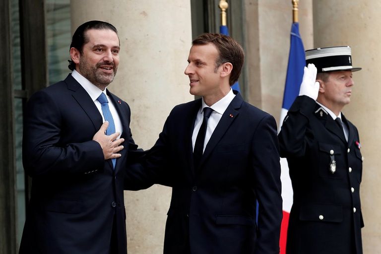 الرئيس الفرنسي يستقبل الحريري بالإليزيه