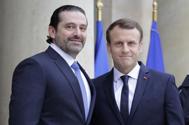 الرئيس الفرنسي يستقبل الحريري بالإليزيه