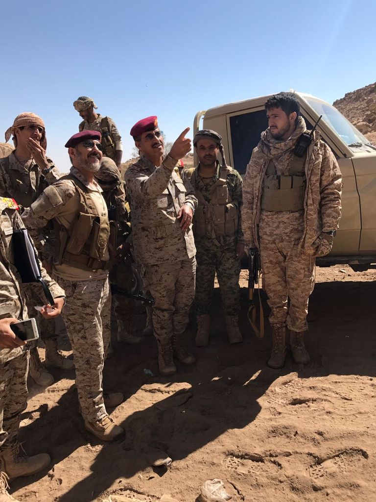 عناصر الجيش الوطني اليمني في جبهات نهم