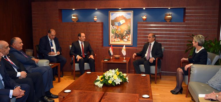 السيسي يلقى كلمته أمام البرلمان القبرصي