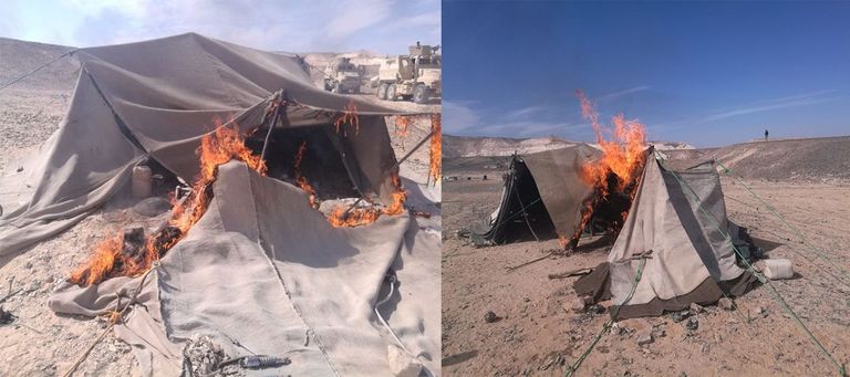 سيارة تستخدمها عناصر تكفيرية تم تدميرها