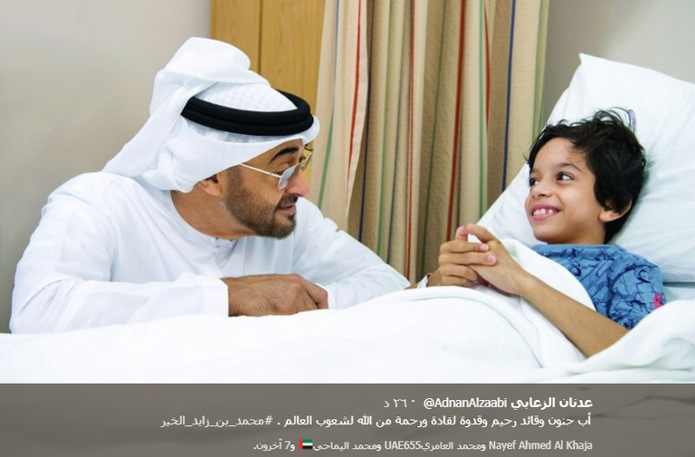 الشيخ محمد بن زايد يلبي رغبة طفلة أرادت التقاط صورة سيلفي معه