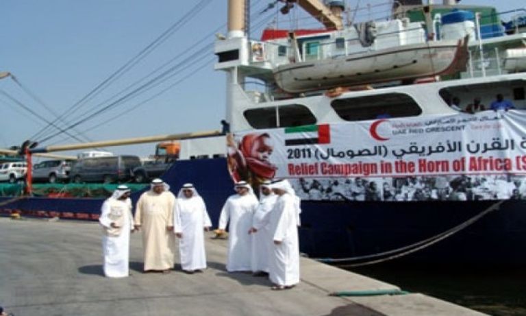 الشيخ محمد بن زايد خلال إطلاقه مبادرة القضاء على الأمراض المعدية