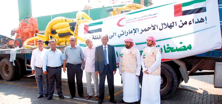 الشيخ محمد بن زايد خلال إطلاقه مبادرة القضاء على الأمراض المعدية