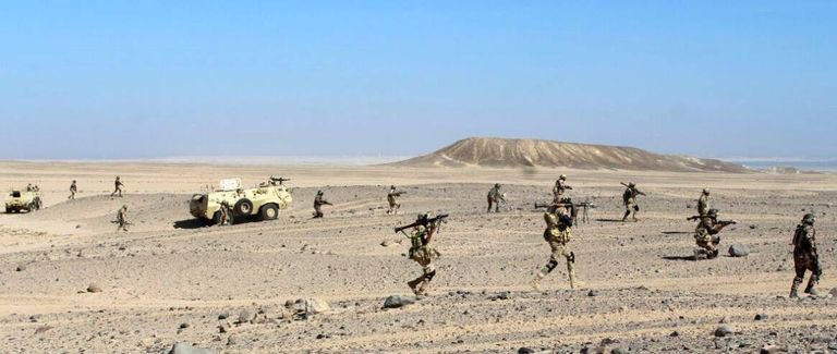 جانب من فعاليات التدريب المصري الأردني المشترك "العقبة 3"