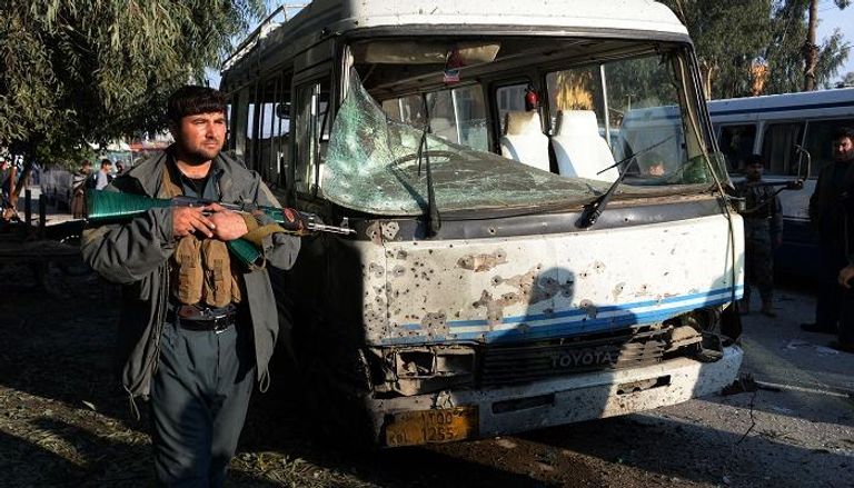 موقع التفجير الانتحاري في جلال أباد شرق أفغانستان