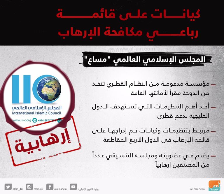 "مساع" و"اتحاد القرضاوي" يدعمان الإرهاب