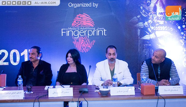 هاني البحيري وعليوة وضيوف المهرجان خلال المؤتمر الصحفي