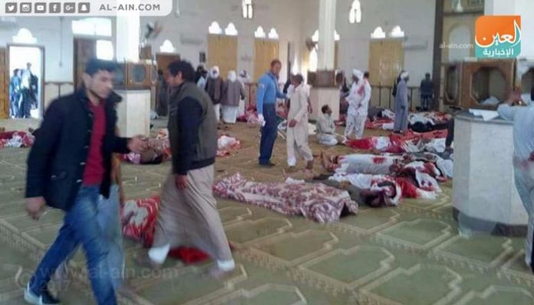 صورة للمسجد الذي استهدفه الإرهابيون