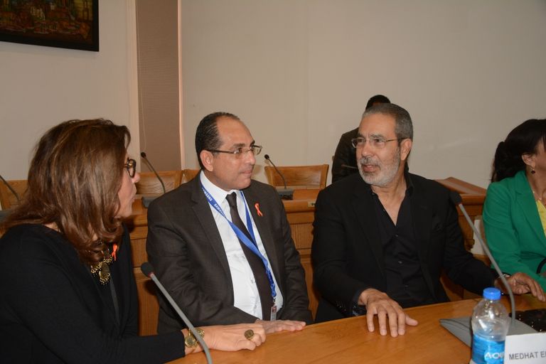 النجمة إلهام شاهين في ندوة العنف ضد المرأة