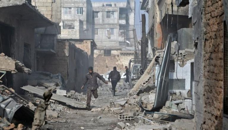 آثار الدمار في الغوطة الشرقية