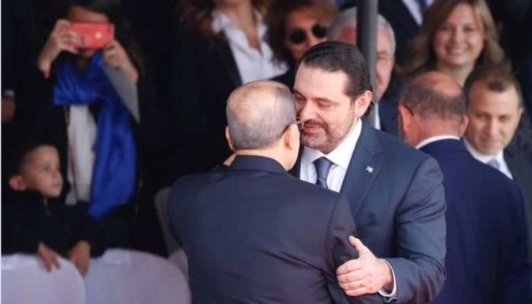 الرئيس اللبناني ميشال عون ورئيس الوزراء سعد الحريري