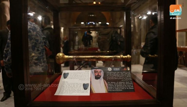مصر تشكر سلطان القاسمي على إعادة القطع الأثرية