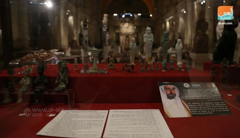 مصر تشكر سلطان القاسمي على إعادة القطع الأثرية