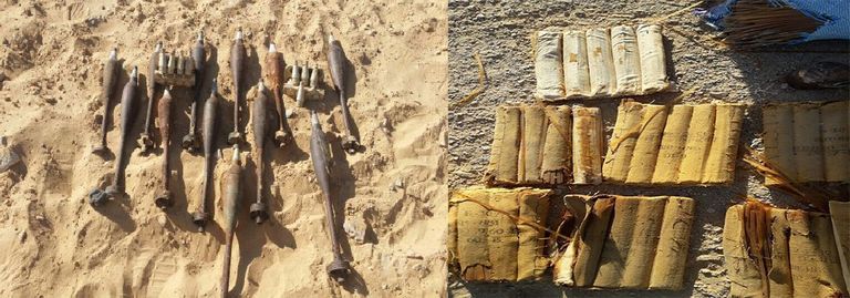 الجيش المصري يضبط مقذوفات مضادة للدبابات
