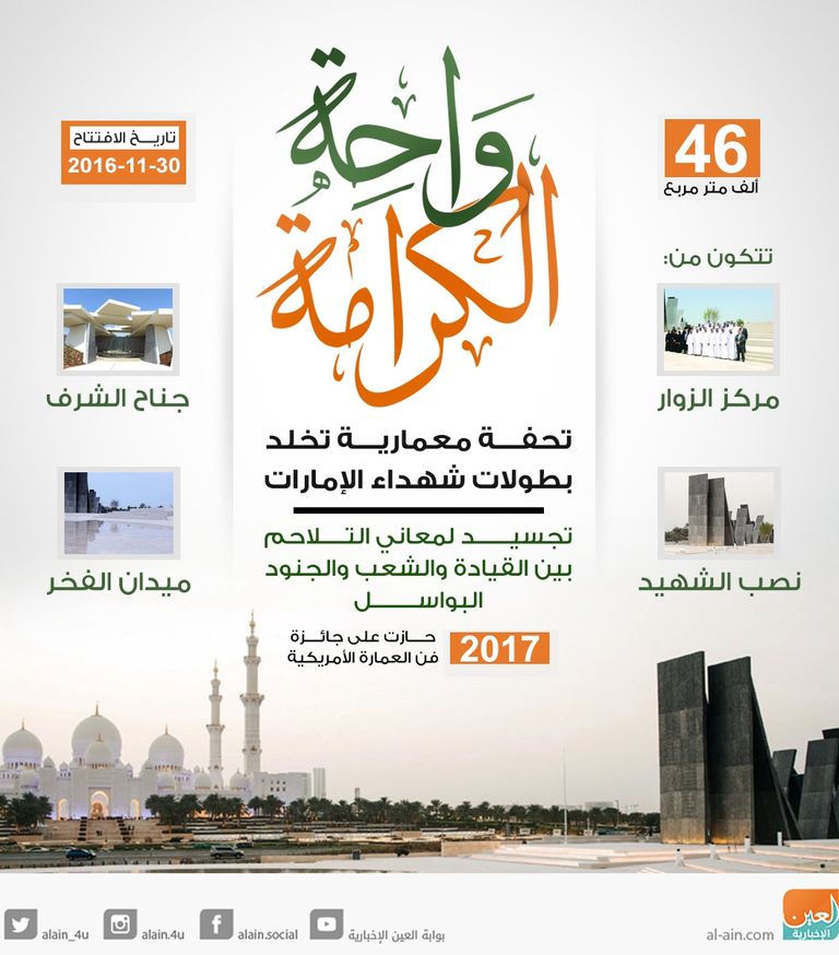 واحة الكرامة احتفاء ببطولة شهداء الإمارات
