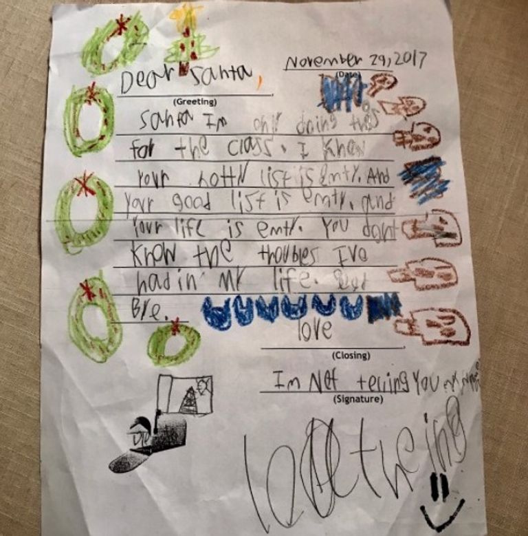 الرسالة التي نشرت على حساب والدة الطفل