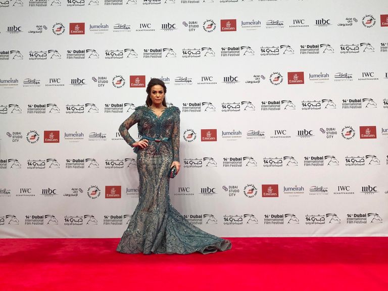 هند صبري السجادة الحمراء في مدينة جميرا