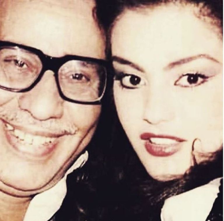 شريهان مع فؤاد المهندس شريهان.. شهرزاد الدراما المصرية