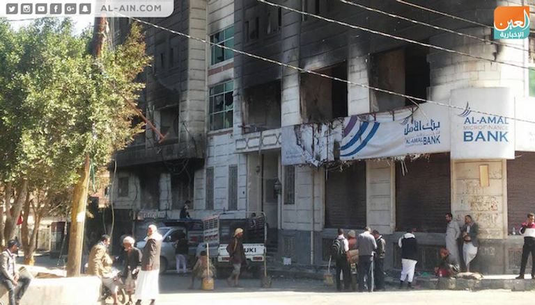 آثار الدمار الذي خلفه الحوثيون في صنعاء 