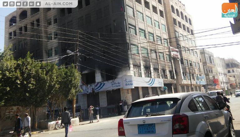 آثار الدمار الذي خلفه الحوثيون في صنعاء 